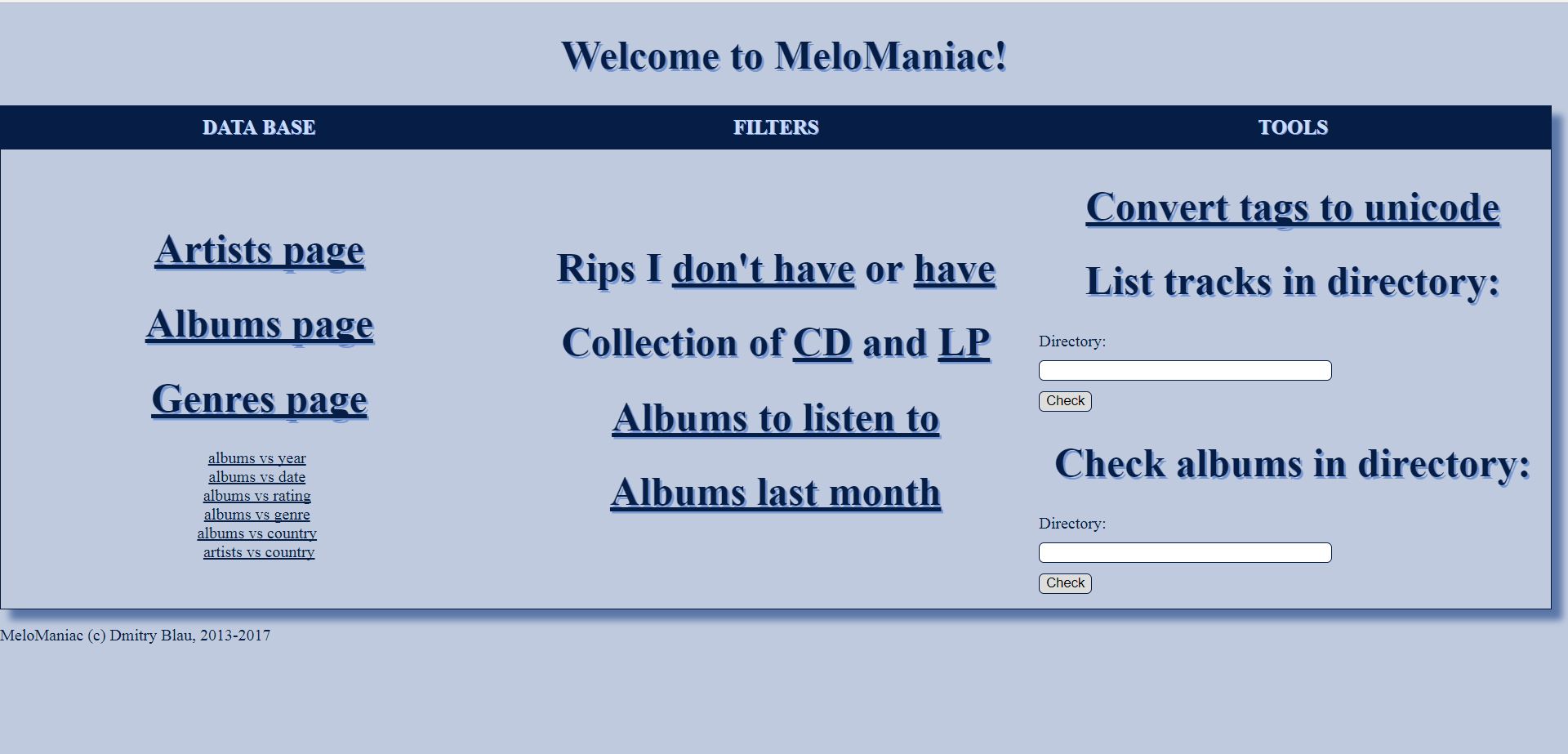 MeloManiac front page